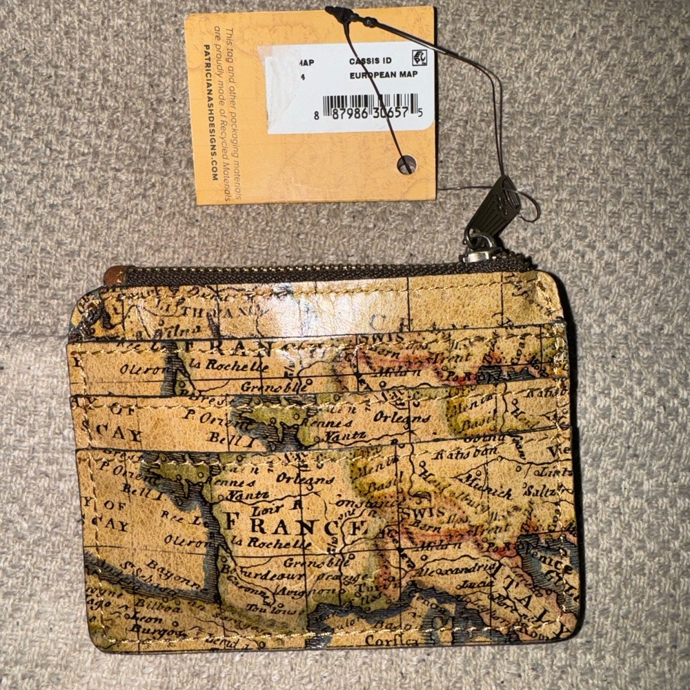 Patricia Nash ID case and wallet. European Map.NWT
